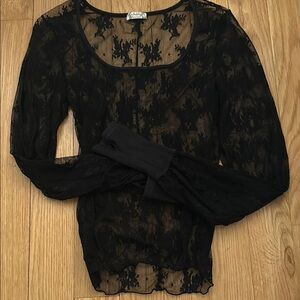 Black Lace Women's Top